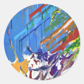 Paint Blast  Classic Round Sticker