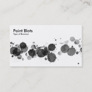 Paint Blots - Black Business Card