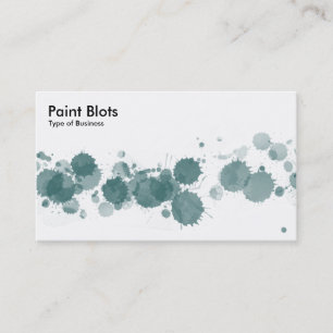 Paint Blots - Moss Green Business Card