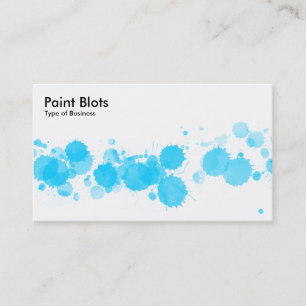 Paint Blots - Sky Blue Business Card