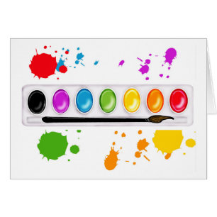 paint box with splatters