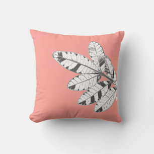 Paint Brazilian holly leaves Cushion Throw Pillow
