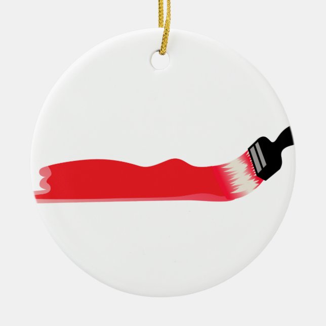 Paint Brush Ceramic Tree Decoration (Front)