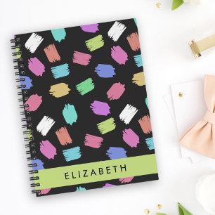 Paint Brush, Colourful Brush Strokes, Your Name Planner