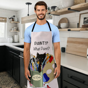 Paint Brush Kitten Apron