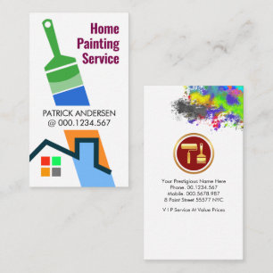 Paint Brush Painting Home Painter Business Card