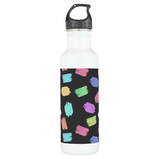 Paint Brush Strokes, Colourful Brush Strokes 710 Ml Water Bottle (Front)
