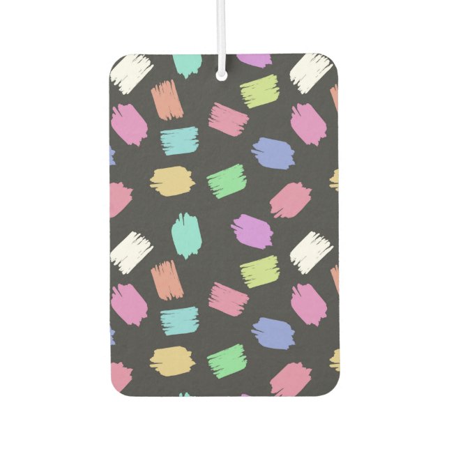 Paint Brush Strokes, Colourful Brush Strokes Car Air Freshener (Front)