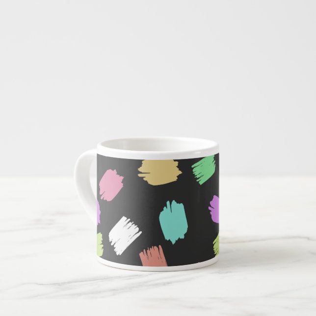 Paint Brush Strokes, Colourful Brush Strokes Espresso Cup (Front Left)