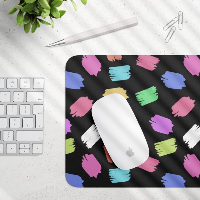 Paint Brush Strokes, Colourful Brush Strokes Mouse Pad (Creator Uploaded)