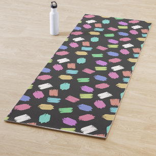 Paint Brush Strokes, Colourful Brush Strokes Yoga Mat