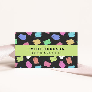 Paint Brush Strokes, Painter, Painting, Decorator Business Card