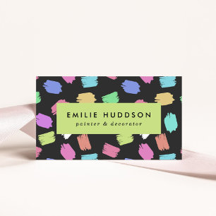Paint Brush Strokes, Painter, Painting, Decorator Business Card