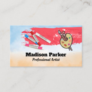 Paint Brushed Art Material Creative Business Card