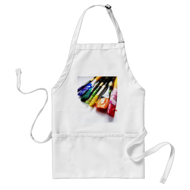 Paint brushes art smock apron (Front)