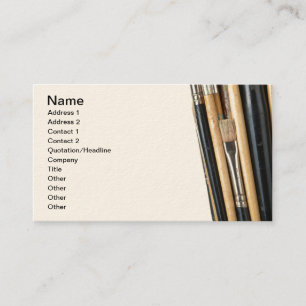 Paint Brushes Isolated On White Background Business Card