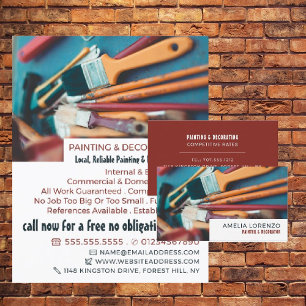 Paint Brushes, Painter & Decorator Business Card