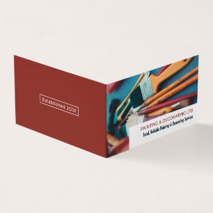 Paint Brushes, Painter & Decorator Photo Business Card