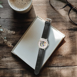 Paint Brushes Pallet Black Kitten Artist Watch