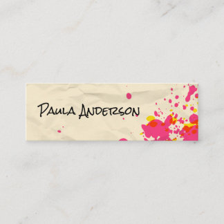 Paint Brushes | Spatter | Artistic Mini Business Card