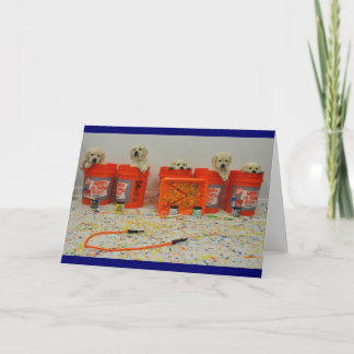 Paint Bucket Puppy Card