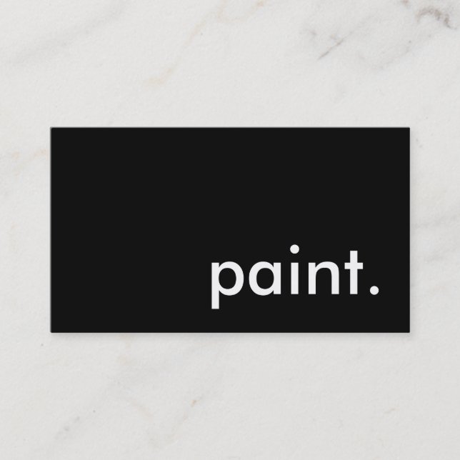 paint. business card (Front)