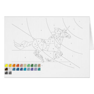 Paint by Numbers Card: Horse