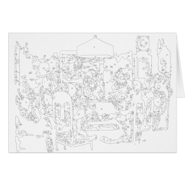 Paint By Numbers: Dogs Playing Poker Card (Front Horizontal)