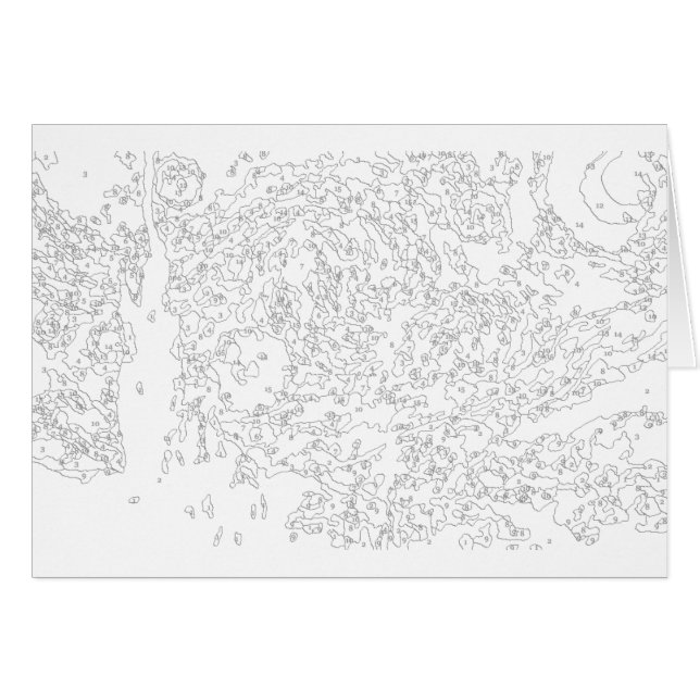 Paint By Numbers: The Starry Night card (Front Horizontal)