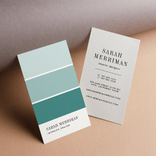 Paint Chip Editable Colour Interior Designer Business Card