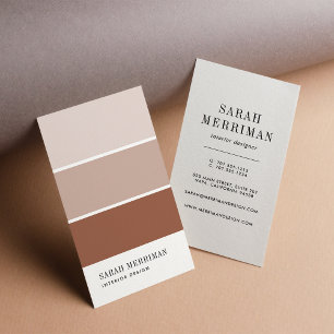 Paint Chip   Warm Terracotta Home Interior Design Business Card