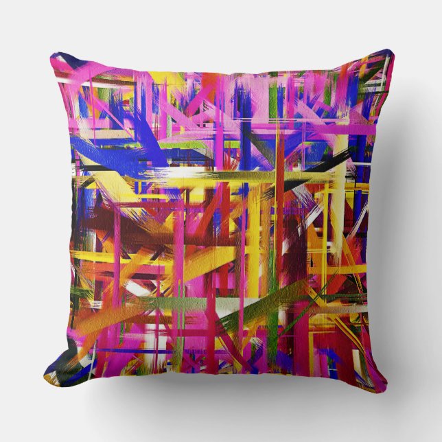 Paint Colour Brush Stroke Background #2 Cushion (Front)