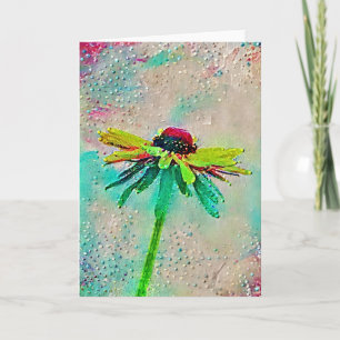 Paint Dot Coneflower Art Note Card