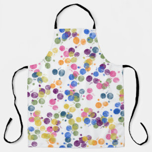Paint Dots on White Apron