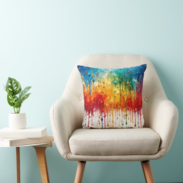 Paint Drip  Cushion (Chair)