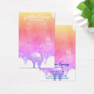 Paint Drip Earring Necklace Jewellery Display Card