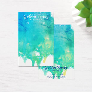 Paint Drip Earring Necklace Jewellery Display Card