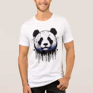 Paint Drip Panda Tri-Blend Shirt