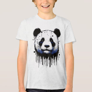 Paint Drip Panda Tri-Blend Shirt