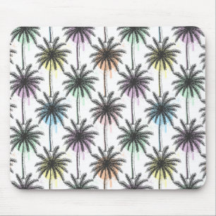 Paint Drop Palm Tree Pattern Mouse Pad