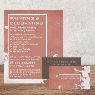 Paint Faded Wall, Painter & Decorator Business Card