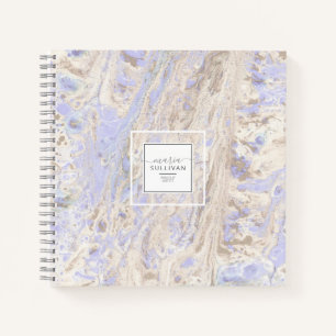 Paint Flow Abstract Texture Lavender/Tan ID796 Notebook
