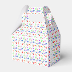 Paint Handprints Birthday with Personalised Name Favour Box