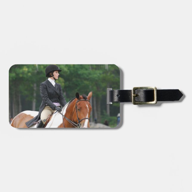 Paint Horse at Show Luggage Tag (Front Horizontal)