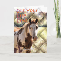 Paint Horse Bday Card for Dad
