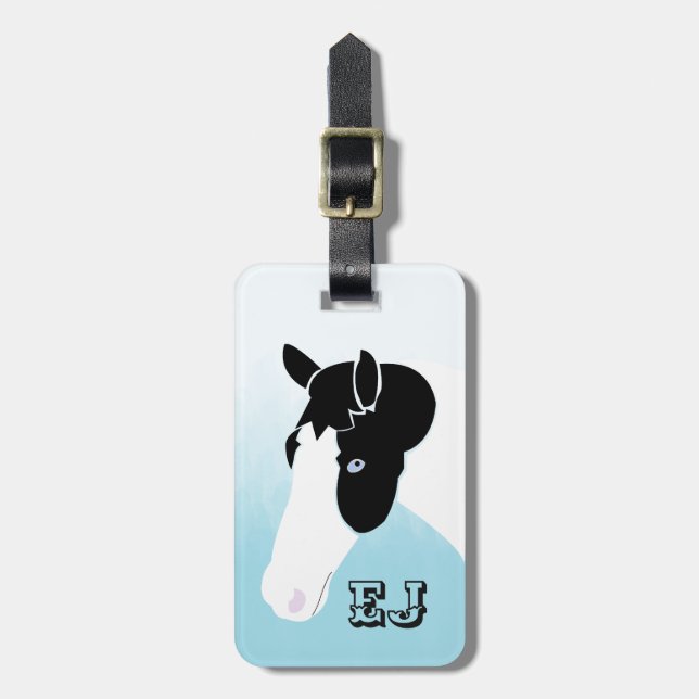 Paint Horse Equestrian Custom Luggage Tag (Front Vertical)