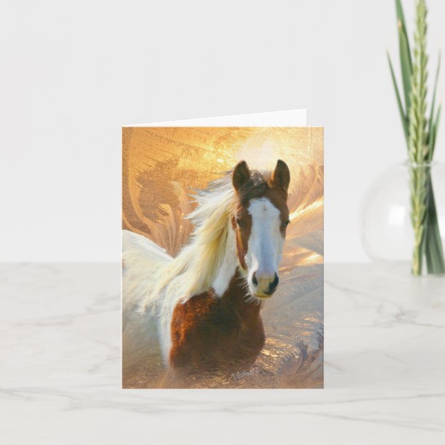 Paint Horse Gold Note Cards (Front)