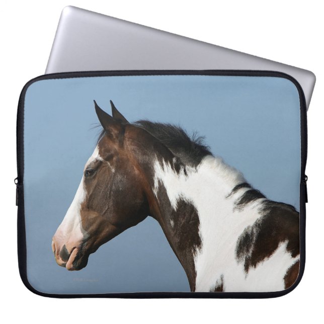 Paint Horse Headshot 1 Laptop Sleeve (Front)