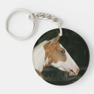 Paint Horse Headshot 2 Key Ring