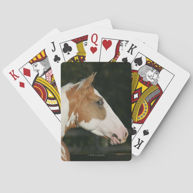 Paint Horse Headshot 2 Playing Cards (Back)
